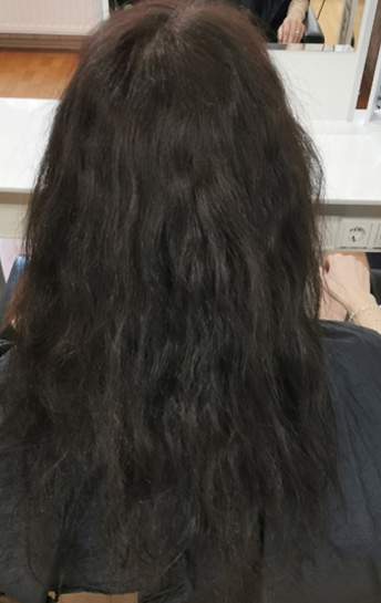 Nach dem Haar-Styling