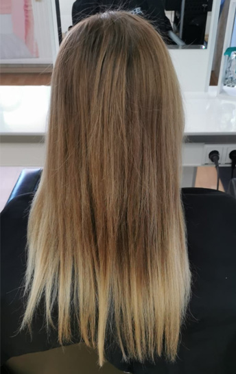 Nach dem Haar-Styling